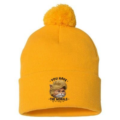 You Have The Morals Of An Alley Cat Joke Meme Pom Pom 12in Knit Beanie