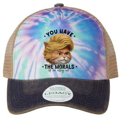 You Have The Morals Of An Alley Cat Joke Meme Legacy Tie Dye Trucker Hat