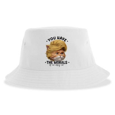 You Have The Morals Of An Alley Cat Joke Meme Sustainable Bucket Hat