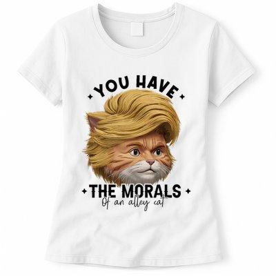 You Have The Morals Of An Alley Cat Joke Meme Womens T-Shirt