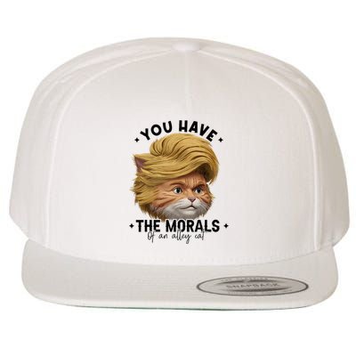 You Have The Morals Of An Alley Cat Joke Meme Wool Snapback Cap