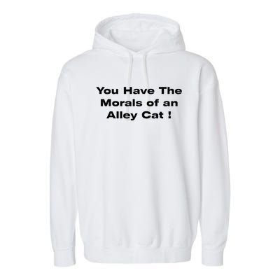 You Have The Morals Of An Alley Cat Trump Biden Debates 2024 Garment-Dyed Fleece Hoodie