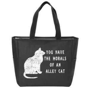 You Have The Morals Of An Alley Cat Funny Biden Zip Tote Bag