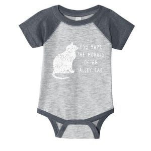 You Have The Morals Of An Alley Cat Funny Biden Infant Baby Jersey Bodysuit