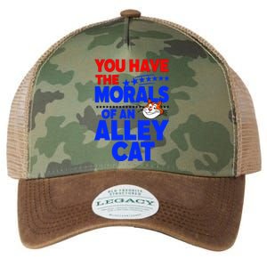 You Have The Morals Of An Alley Cat Funny Debate Legacy Tie Dye Trucker Hat