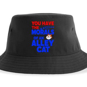 You Have The Morals Of An Alley Cat Funny Debate Sustainable Bucket Hat