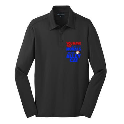 You Have The Morals Of An Alley Cat Funny Debate Silk Touch Performance Long Sleeve Polo