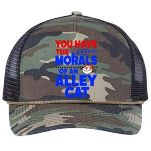 You Have The Morals Of An Alley Cat Funny Debate Retro Rope Trucker Hat Cap