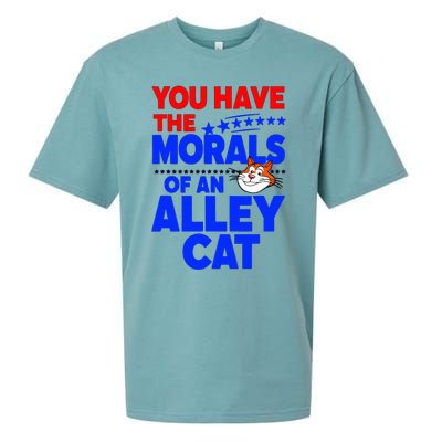 You Have The Morals Of An Alley Cat Funny Debate Sueded Cloud Jersey T-Shirt