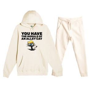 You Have The Morals Of An Alley Cat Premium Hooded Sweatsuit Set