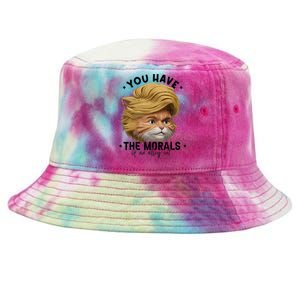 You Have The Morals Of An Alley Cat Joke Meme Funny America Tie-Dyed Bucket Hat