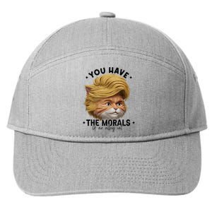 You Have The Morals Of An Alley Cat Joke Meme Funny America 7-Panel Snapback Hat