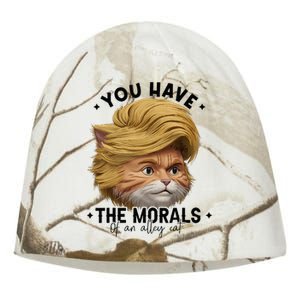 You Have The Morals Of An Alley Cat Joke Meme Funny America Kati - Camo Knit Beanie