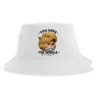 You Have The Morals Of An Alley Cat Joke Meme Funny America Sustainable Bucket Hat