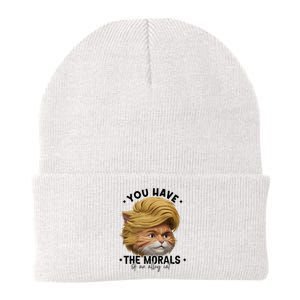 You Have The Morals Of An Alley Cat Joke Meme Funny America Knit Cap Winter Beanie