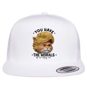 You Have The Morals Of An Alley Cat Joke Meme Funny America Flat Bill Trucker Hat