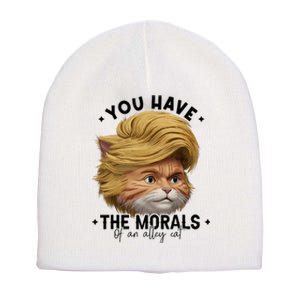 You Have The Morals Of An Alley Cat Joke Meme Funny America Short Acrylic Beanie