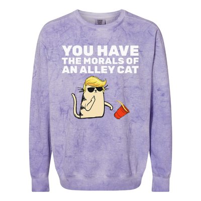 You Have The Morals Of An Alley Cat Colorblast Crewneck Sweatshirt