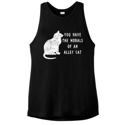 You Have The Morals Of An Alley Cat Funny Biden Ladies PosiCharge Tri-Blend Wicking Tank