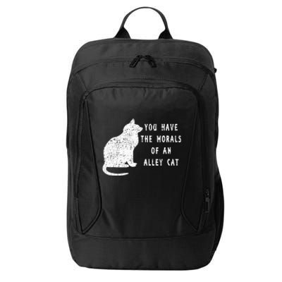 You Have The Morals Of An Alley Cat Funny Biden City Backpack