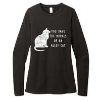 You Have The Morals Of An Alley Cat Funny Biden Womens CVC Long Sleeve Shirt