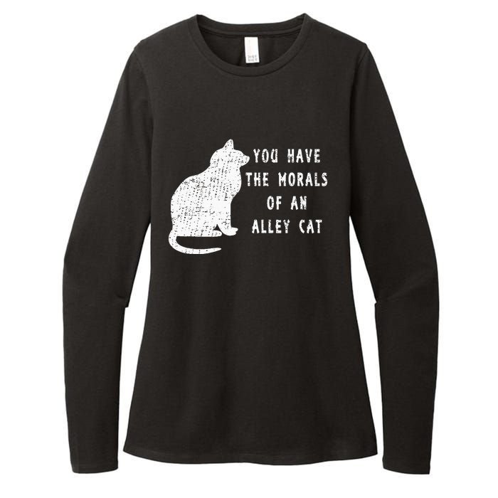 You Have The Morals Of An Alley Cat Funny Biden Womens CVC Long Sleeve Shirt