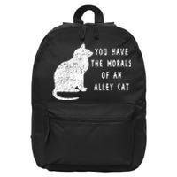 You Have The Morals Of An Alley Cat Funny Biden 16 in Basic Backpack