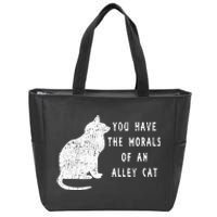 You Have The Morals Of An Alley Cat Funny Biden Zip Tote Bag