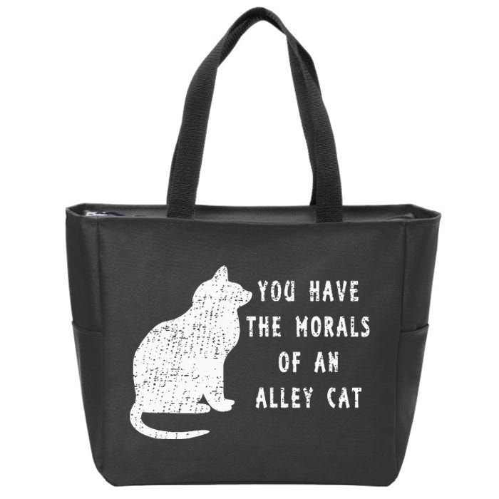 You Have The Morals Of An Alley Cat Funny Biden Zip Tote Bag