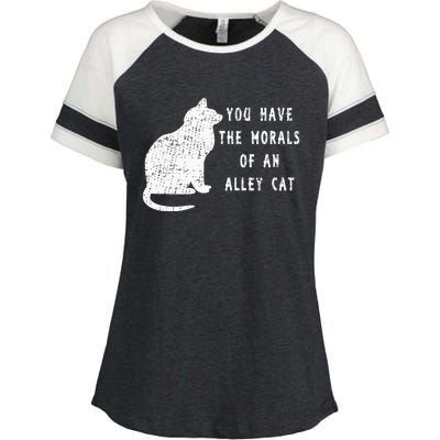 You Have The Morals Of An Alley Cat Funny Biden Enza Ladies Jersey Colorblock Tee