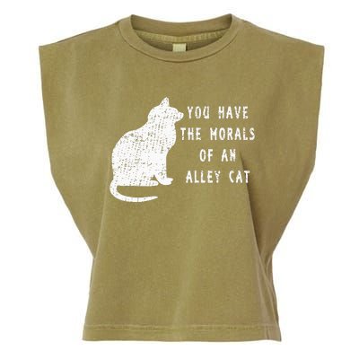 You Have The Morals Of An Alley Cat Funny Biden Garment-Dyed Women's Muscle Tee