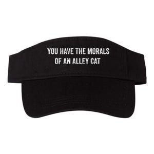 You Have The Morals Of An Alley Cat Funny Debate Valucap Bio-Washed Visor