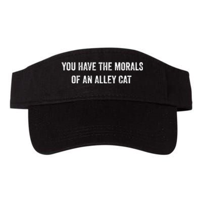 You Have The Morals Of An Alley Cat Funny Debate Valucap Bio-Washed Visor