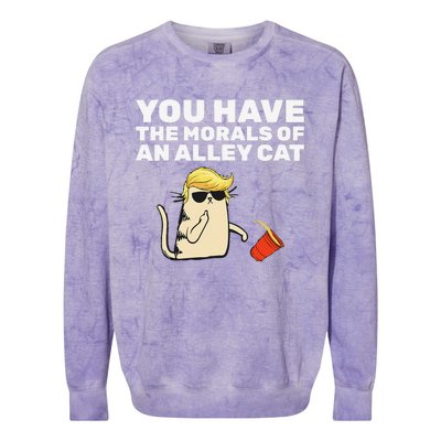 You Have The Morals Of An Alley Cat Colorblast Crewneck Sweatshirt