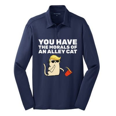 You Have The Morals Of An Alley Cat Silk Touch Performance Long Sleeve Polo