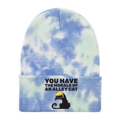 You Have The Morals Of An Alley Cat Tie Dye 12in Knit Beanie