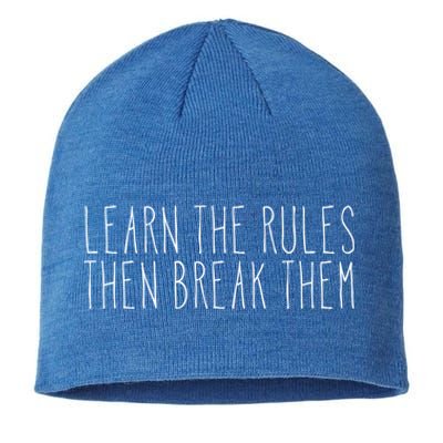 You Have To Know The Rules Before You Brake Them Gift Sustainable Beanie