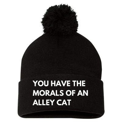 You Have The Morals Of An Alley Cat Presidential Debate Trending Pom Pom 12in Knit Beanie