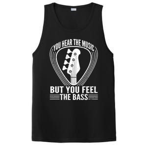 You Hear The Music But You Feel The Bass Guitar Player Cool Gift PosiCharge Competitor Tank