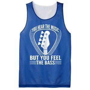 You Hear The Music But You Feel The Bass Guitar Player Cool Gift Mesh Reversible Basketball Jersey Tank