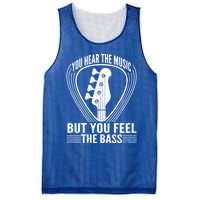 You Hear The Music But You Feel The Bass Guitar Player Cool Gift Mesh Reversible Basketball Jersey Tank