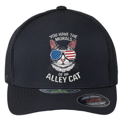 You Have The Morals Of An Alley Cat Funny Cat Flexfit Unipanel Trucker Cap