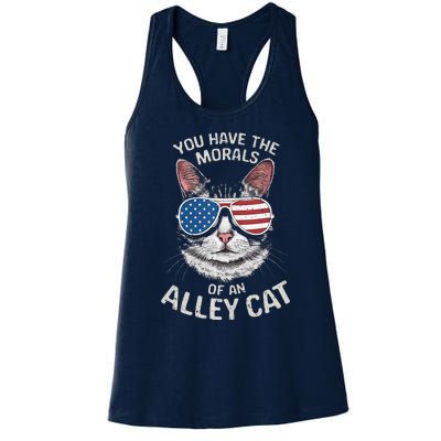 You Have The Morals Of An Alley Cat Funny Cat Women's Racerback Tank