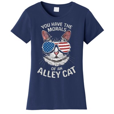 You Have The Morals Of An Alley Cat Funny Cat Women's T-Shirt