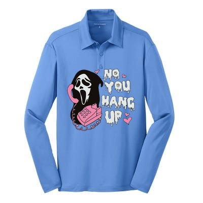 You Hang Up First. Ghosts Halloween Silk Touch Performance Long Sleeve Polo