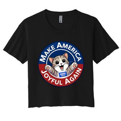 Yesica Harris Walz Make American Joyful Again Women's Crop Top Tee