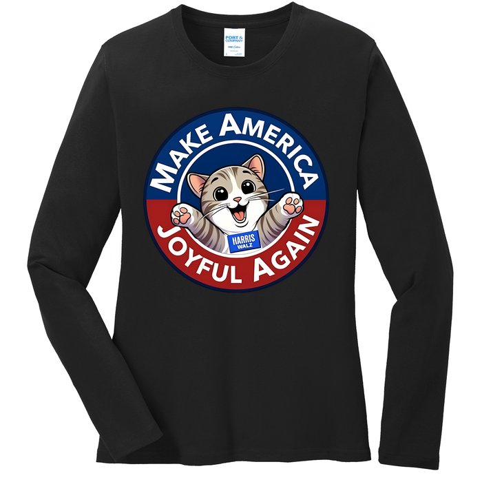 Yesica Harris Walz Make American Joyful Again Ladies Long Sleeve Shirt