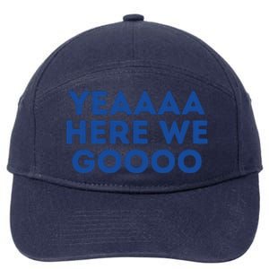 Yeah Here We Go Dallas Cowboy Gift Football 7-Panel Snapback Hat