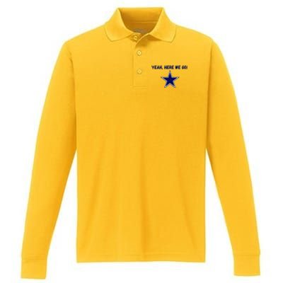 Yeah Here We Go! Performance Long Sleeve Polo