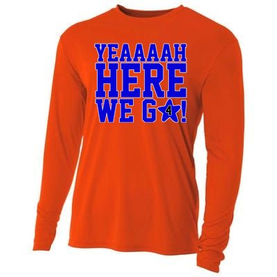 Yeah Here We Go Dallas Football Sport Cooling Performance Long Sleeve Crew